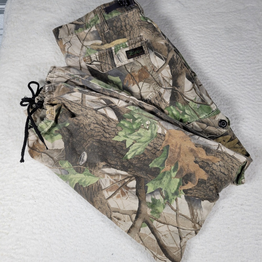 Liberty Cargo Pants Mens 40x32 Realtree Hardwoods Camo Adjustable Waist Hunting